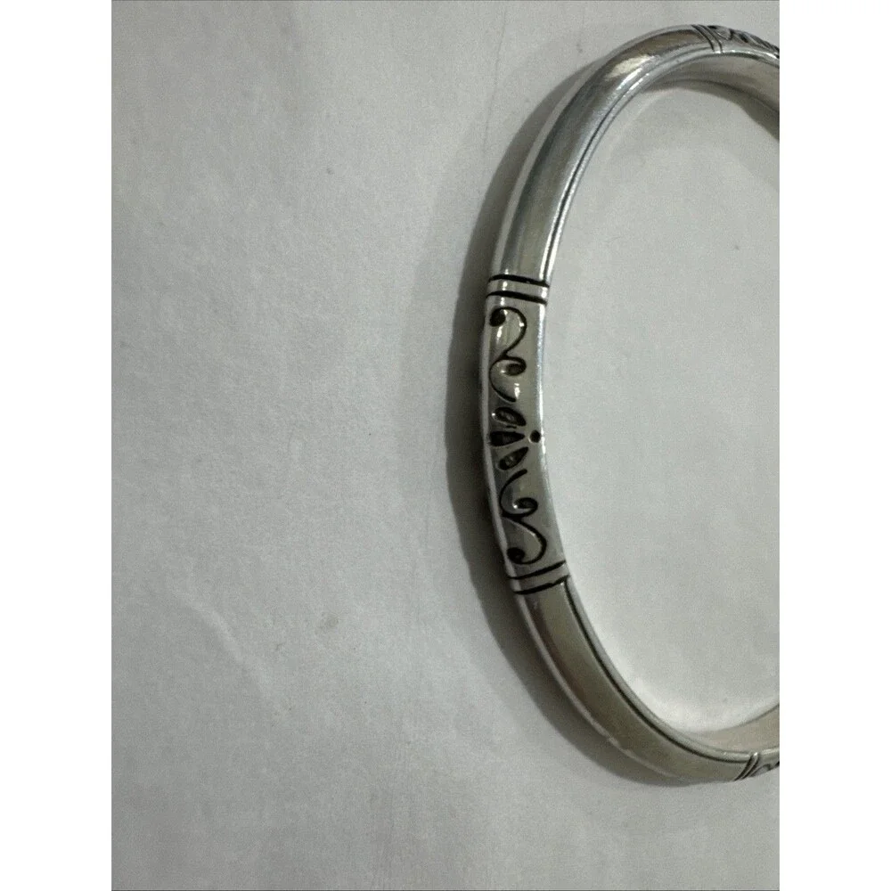 BRIGHTON -  Embossed Design 5mm Bangle Bracelet - 2.5